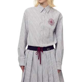 MARDI MERCREDI FW25 COTTON SHIRT STRIPE_BLUE BURGUNDY Shirt Women's