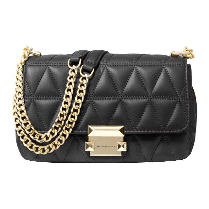 MICHAEL KORS Sloan Sheepskin Chain Bag, Shoulder Bag, Crossbody Bag Women's Black