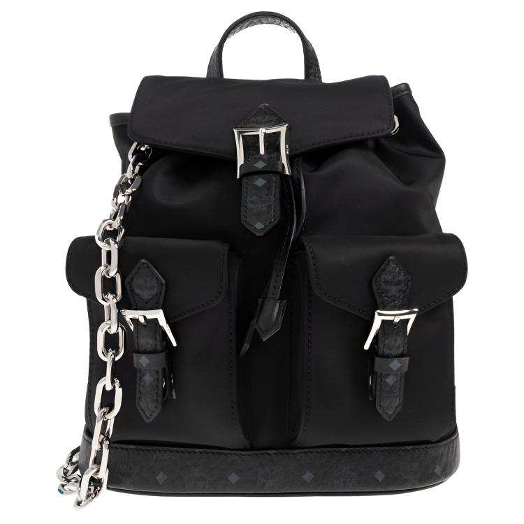 MCM MCM Aren Recycled Nylon Backpack Mini Unisex Black