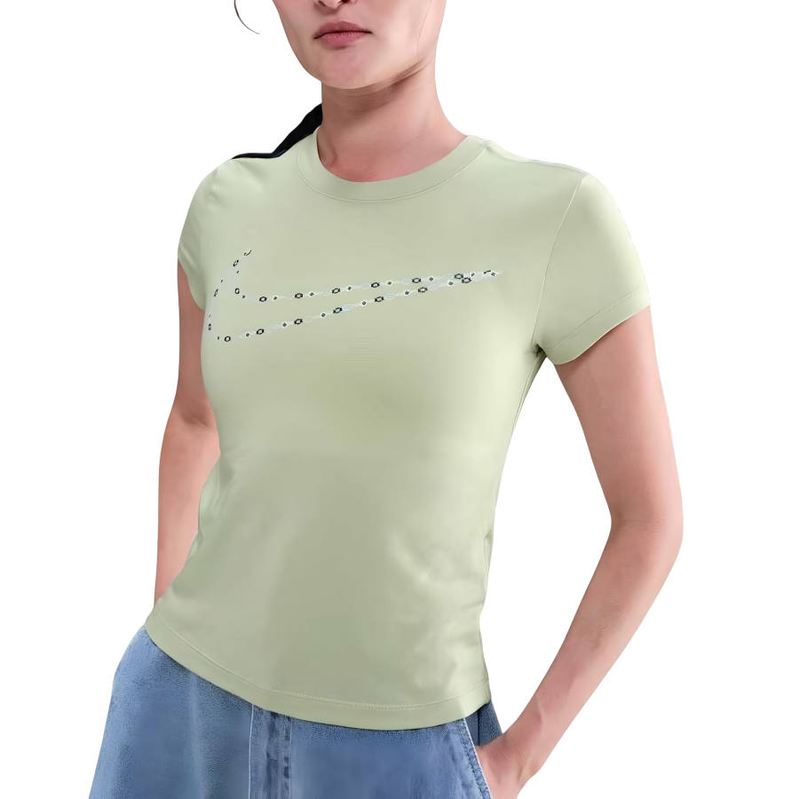 Nike Nike T Shirts Women's Green Crew Neck