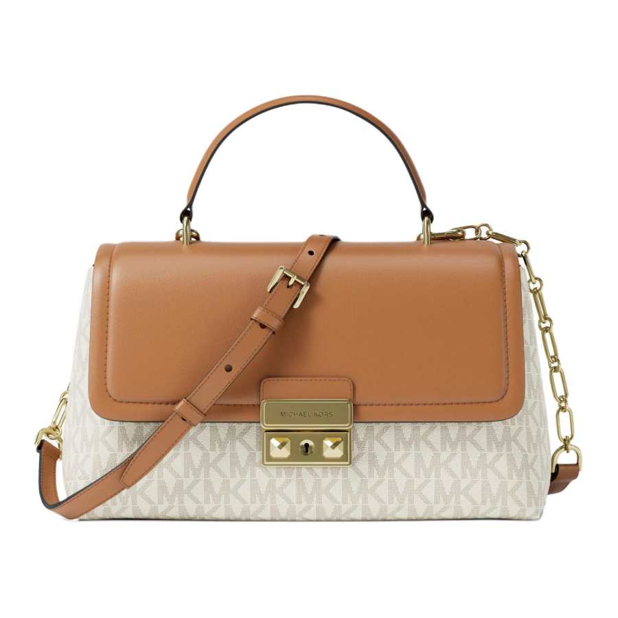 MICHAEL KORS Tribeca Cow Leather One Shoulder Handbag Medium Women's Vanilla White