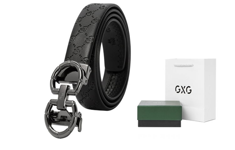 GXG Genuine Leather Belts Men's 3.4cm