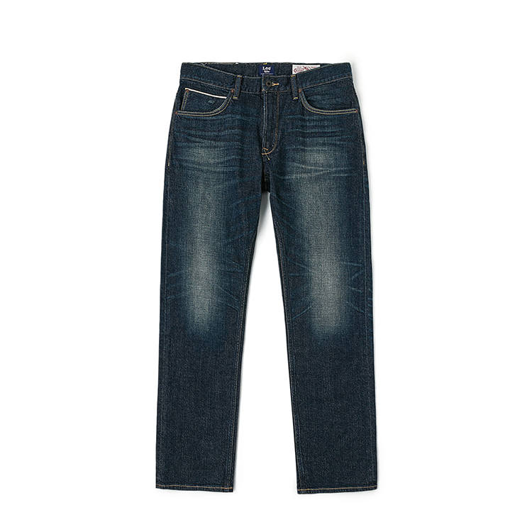 Lee Lee Jeans Men's Dark Blue Moderate Straight Fit Pants