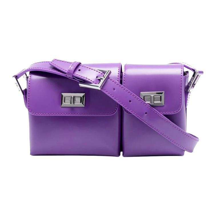 By Far Baby Billy Vintage Cow Leather, Patent Leather Shoulder Bag Little Twin Stars Crossbody Bag, Shoulder Bag Mini
