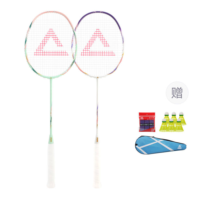 PEAK Full Carbon Badminton Rackets Control Type All around Defense Entry level 665mm Unisex 3U/G5