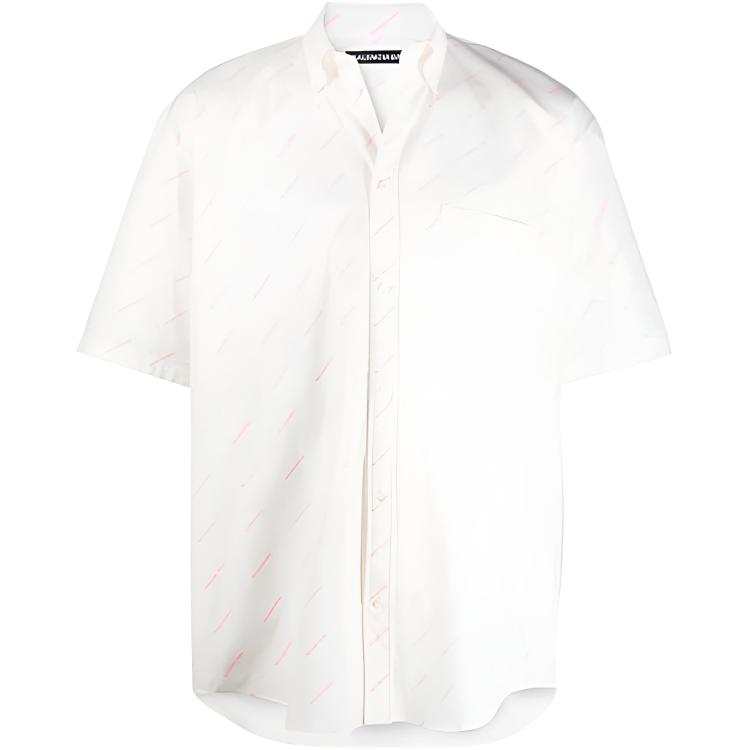Balenciaga Shirts Men's White Lapel Moderate Other