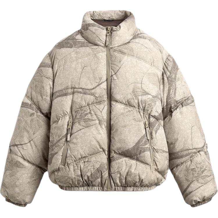 ZARA ZARA Puffer Jackets Men's Print Stand Collar Moderate Puffer Jacket