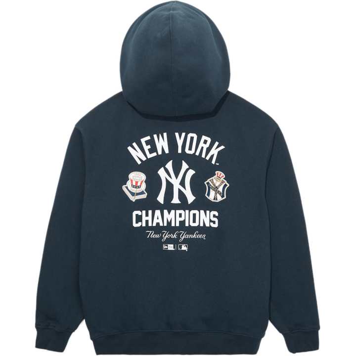 New Era New Era X MLB Sweatshirts Unisex Navy Blue Hooded Non Detachable Moderate Regular