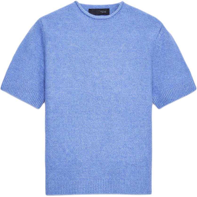 ZARA Knitwear Women's Blue Crew Neck Moderate