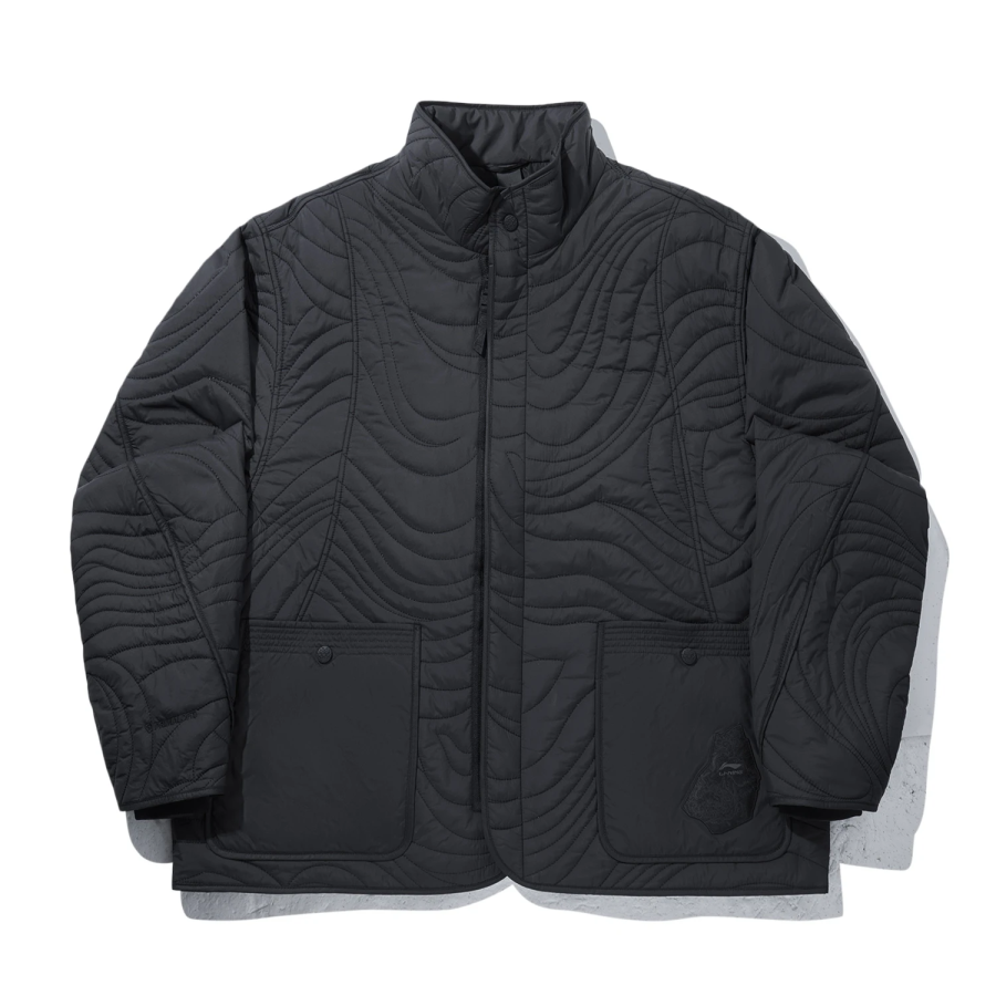 Li-Ning Li Ning Puffer Jackets Men's Black Stand Collar Moderate