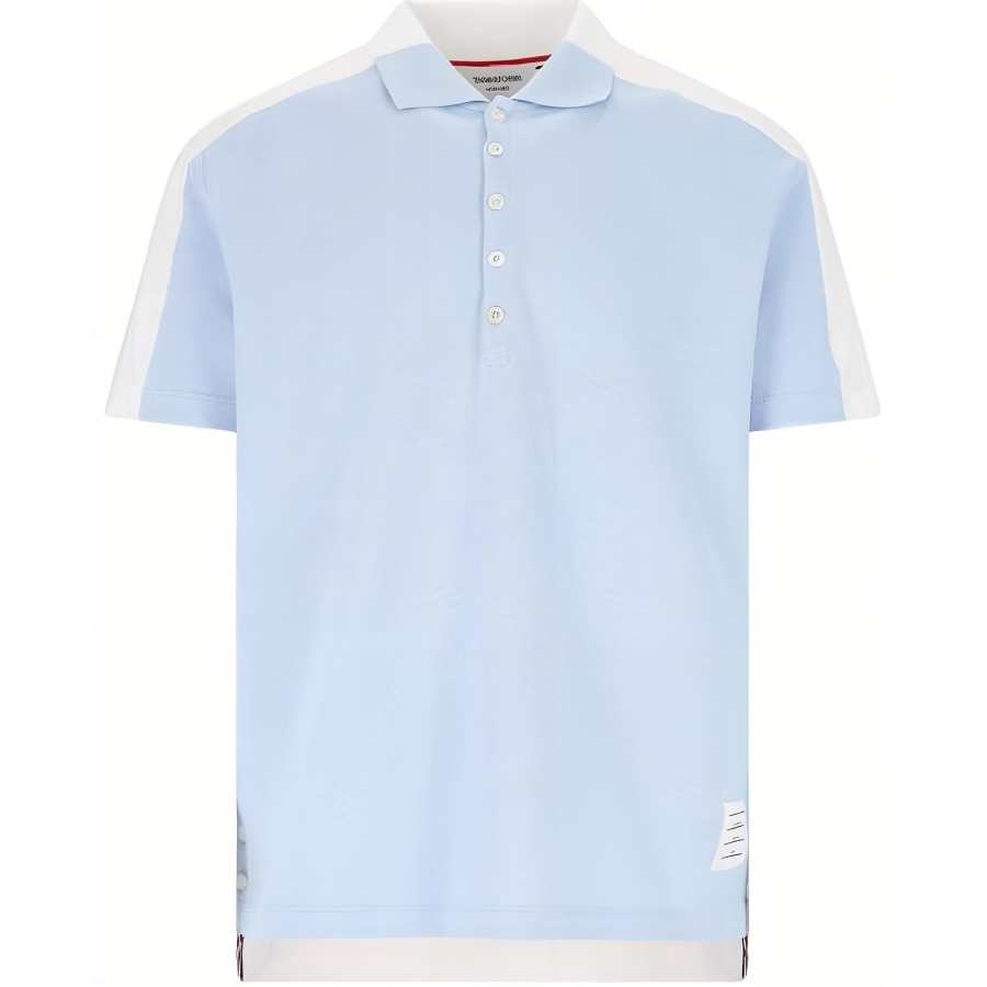 THOM BROWNE THOM BROWNE Trompe L' Oeil Logo Patch Polo Shirt