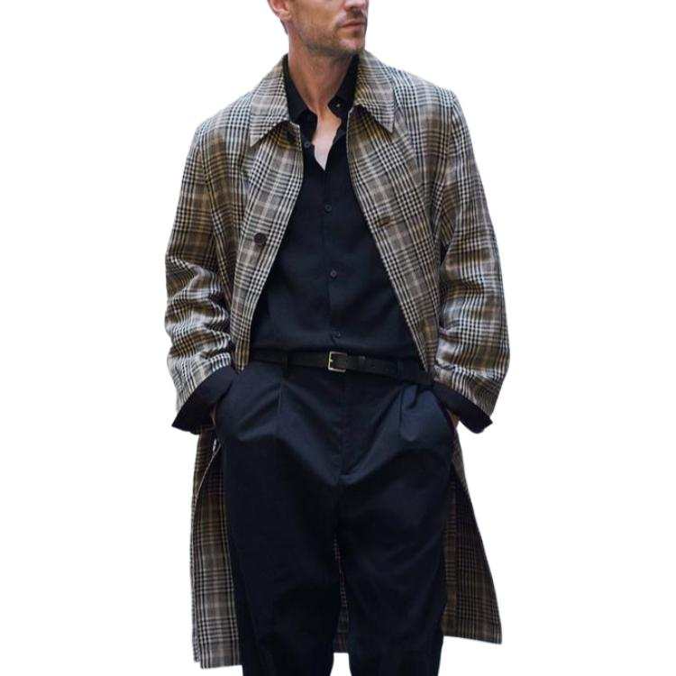 ZARA Coats Men's Brown Lapel Moderate