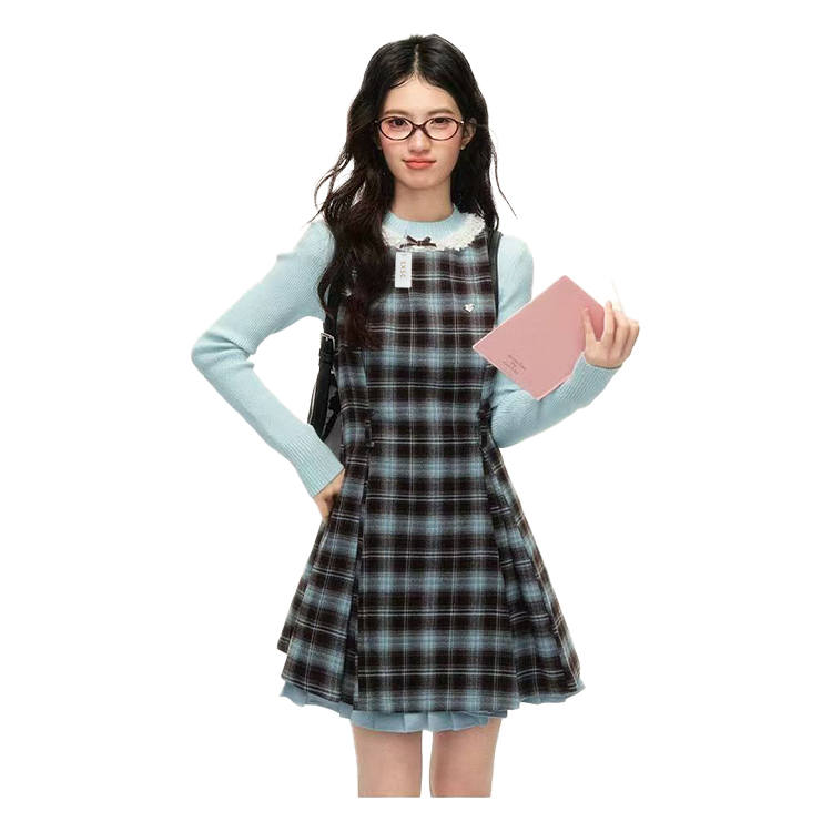 SIXUSICHOU Two Piece Skirt Sets Women's Crew Neck Moderate Short