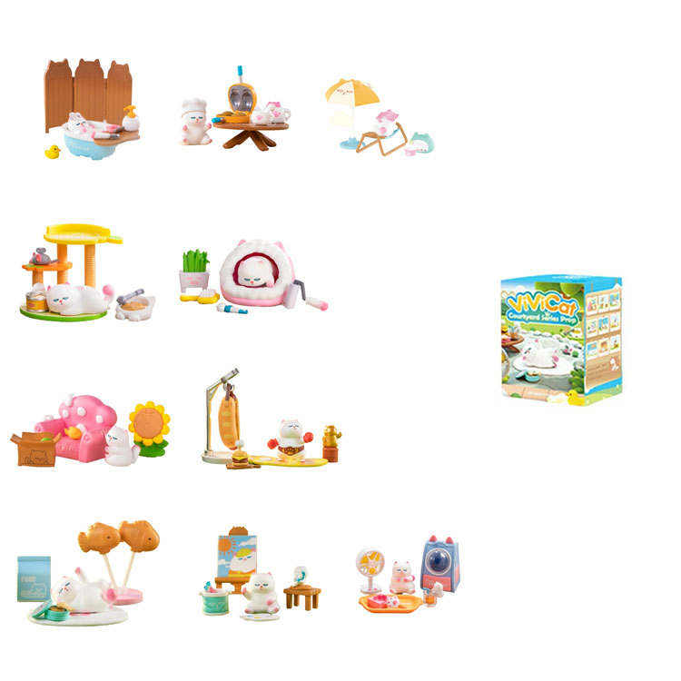 POP MART POP MART VIVICAT Courtyard Life Collection Mystery Boxes Single Mystery Box/Full Box 9 Pcs