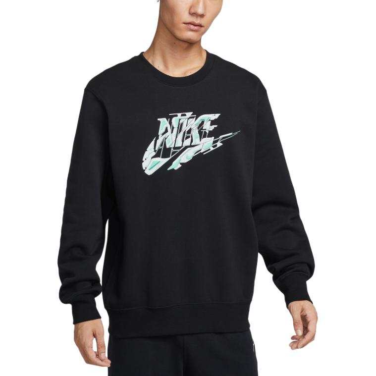 Nike Nike Sportswear Club FW25 Fashion Comfortable Soft Fleece Lined Crew Neck Letter Sweatshirt Men's