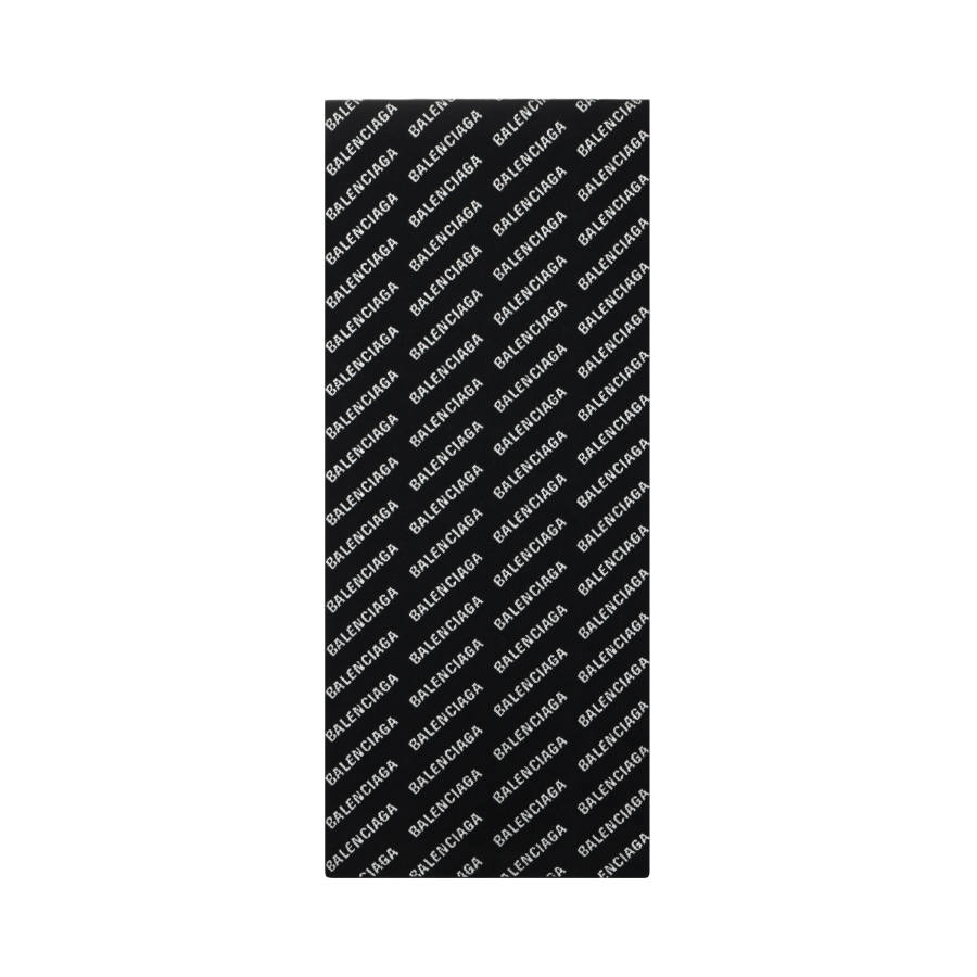 Balenciaga Wool Knit Scarves Unisex Black/White