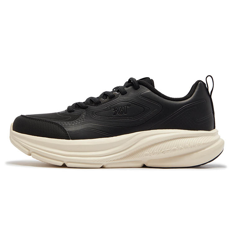 361° Cushioning, Wear Resistant Low top Casual Running Shoes Men's Black Beige