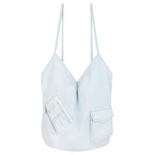 WE11DONE Denim Handbag, Shoulder Bag Women's Ice