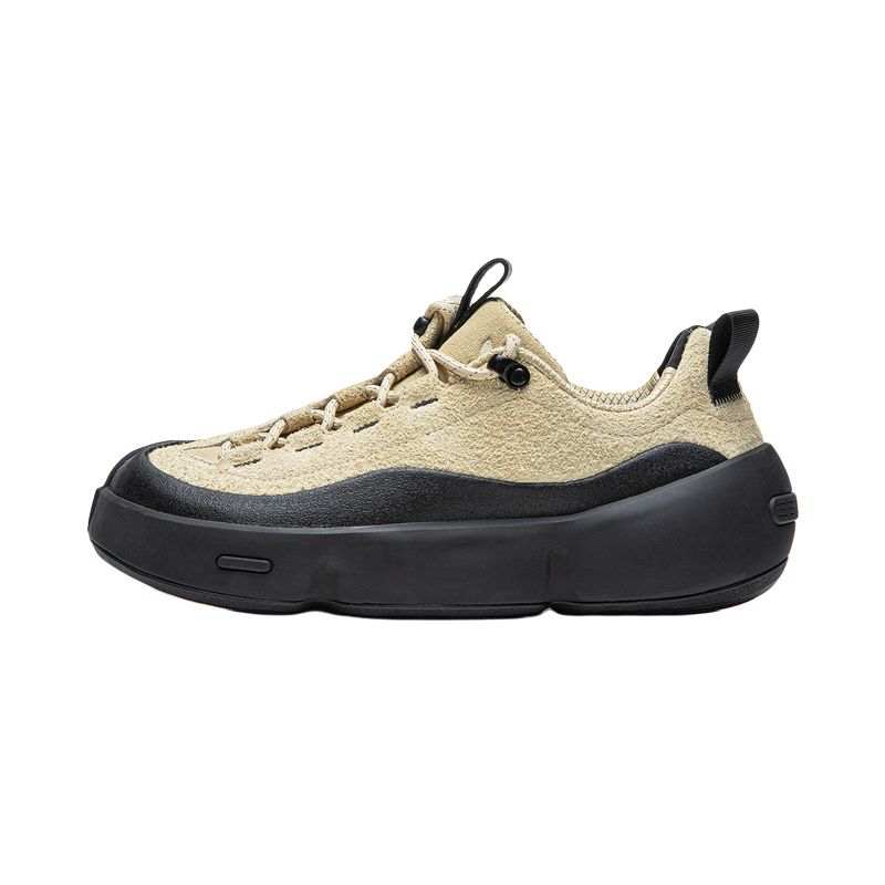 Li-Ning Li Ning Synthetic Leather, Split Cow Leather Low top Casual Shoes Unisex Plain Khaki