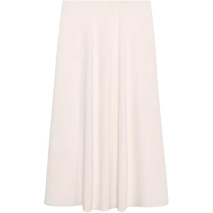 ZARA Casual Long Skirts Women's White Moderate Long Skirt