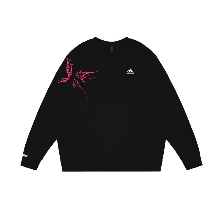 Adidas Adidas LABEL Sweatshirts Unisex Black Crew Neck Moderate Regular