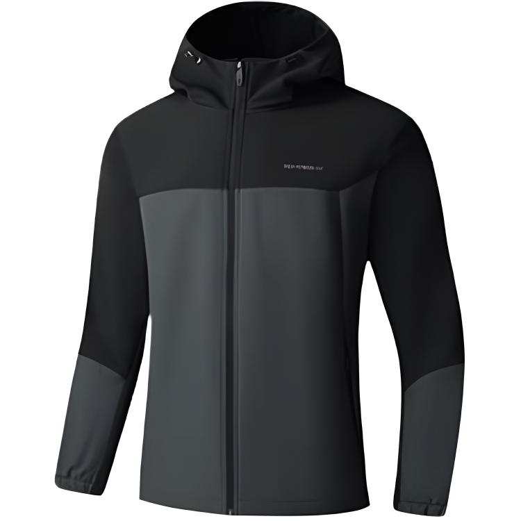 361° Jackets Men's Super Black/Tranquil Gray Hooded Moderate Other