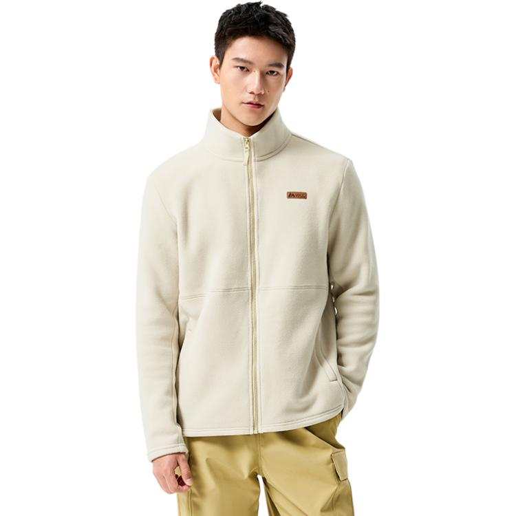 361° Velvet Jackets Unisex Light Khaki Green Stand Collar Moderate