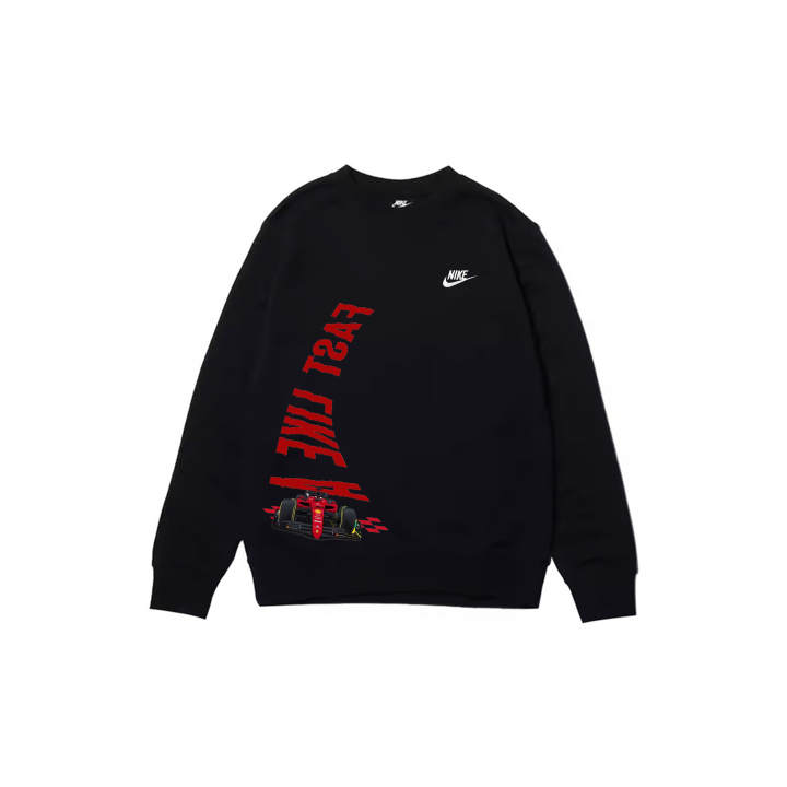 Nike Nike Sweatshirts Men's Black Crew Neck Moderate Regular