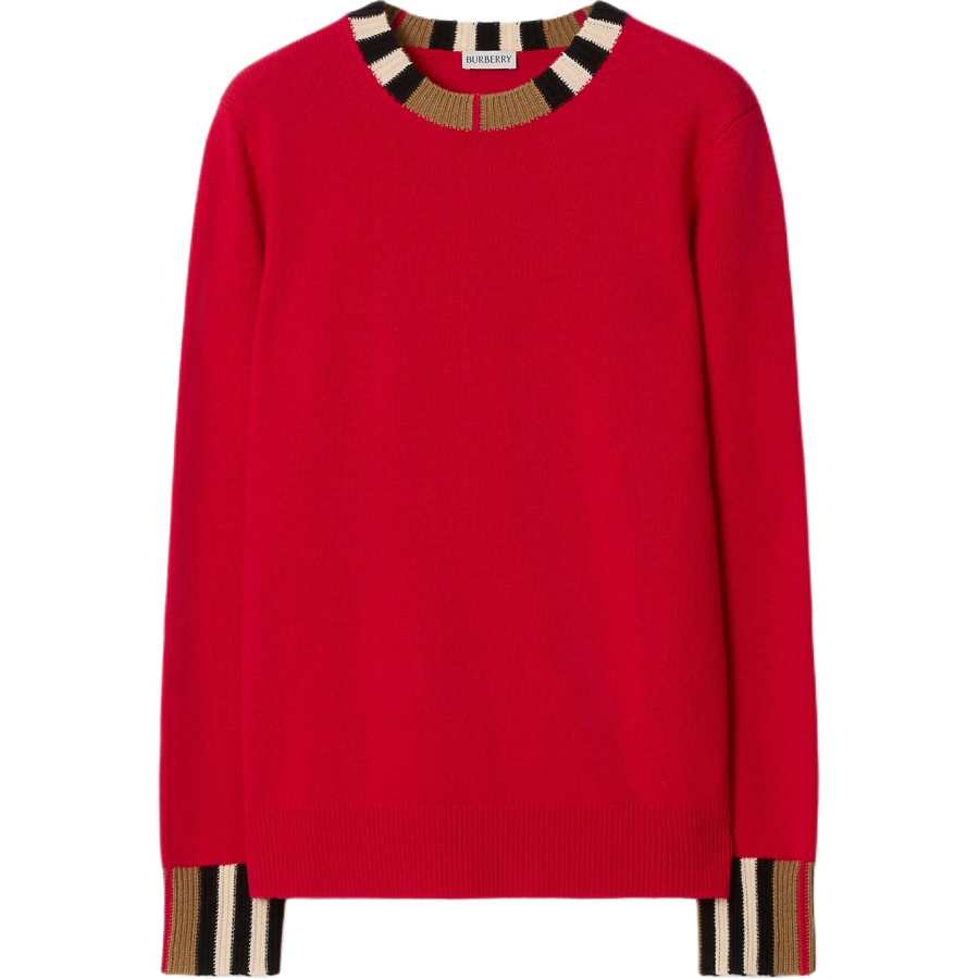 Burberry Sweaters Women's Rose Red Crew Neck Moderate Other
