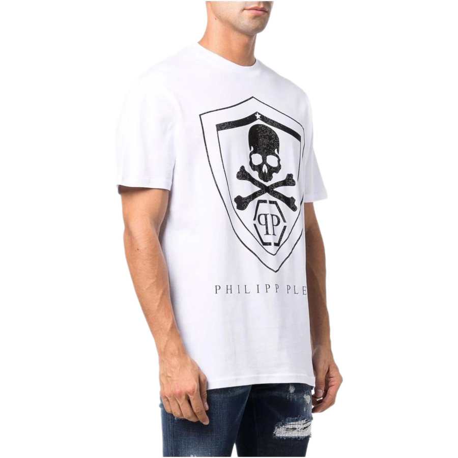 PHILIPP PLEIN rhinestone logo T-shirt