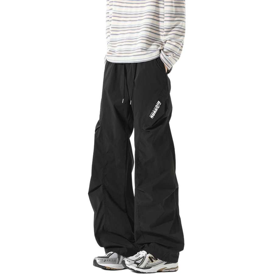 HUANQIU Casual Pants Unisex Moderate Cargo Pants