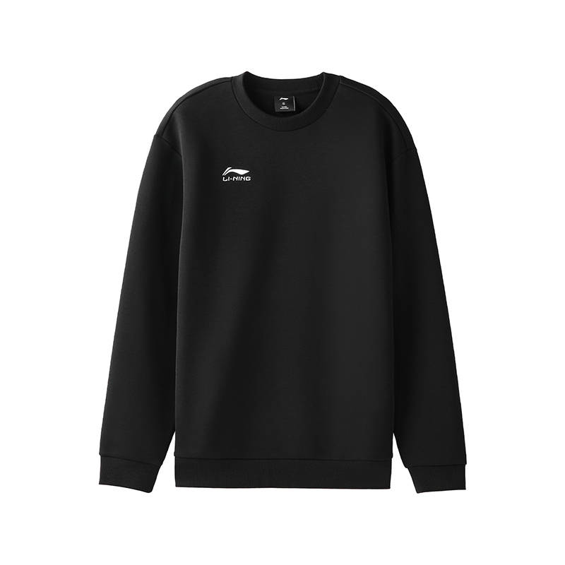 Li-Ning Li Ning Sweatshirts Unisex Black Crew Neck Moderate Regular