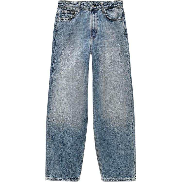 ZARA ZW Jeans Women's Light Blue Moderate Wide Leg Pants