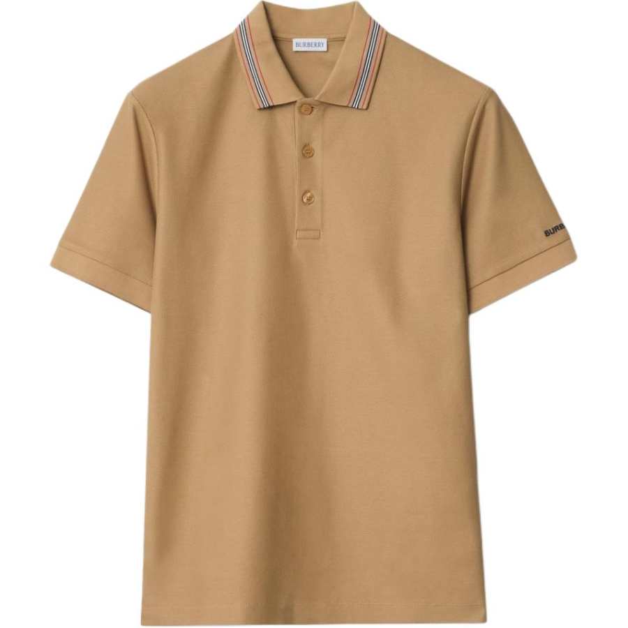Burberry Polo Shirts Men's Camel Polo Collar Moderate Straight Fit