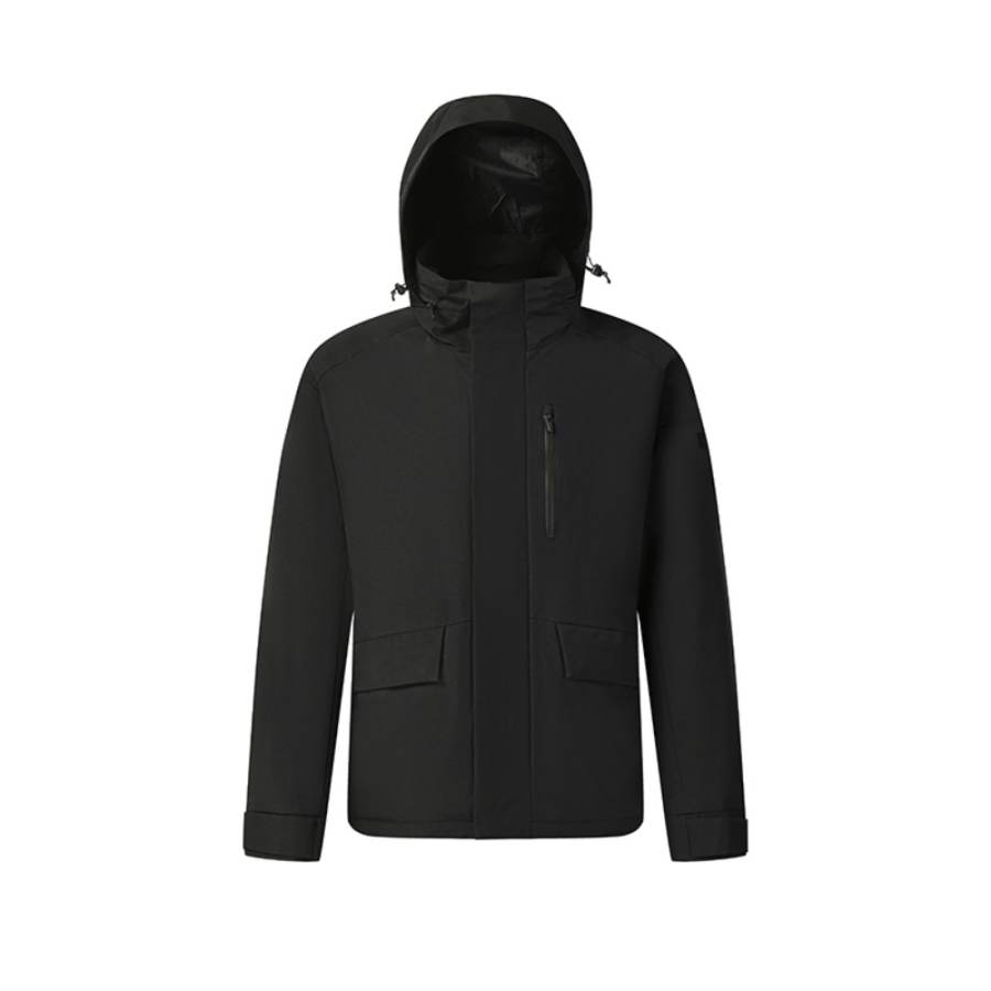 FILA Jackets Men's Pitch Black Hooded Moderate Other