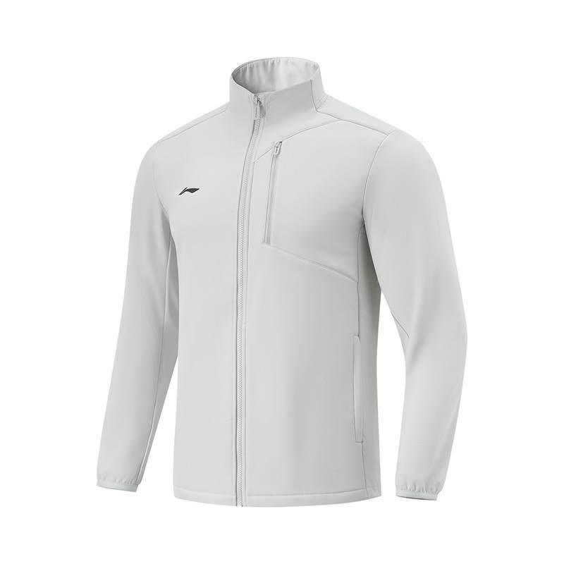 Li-Ning Li Ning Jackets Men's Waterdrop Gray Stand Collar Fleece Lined Other