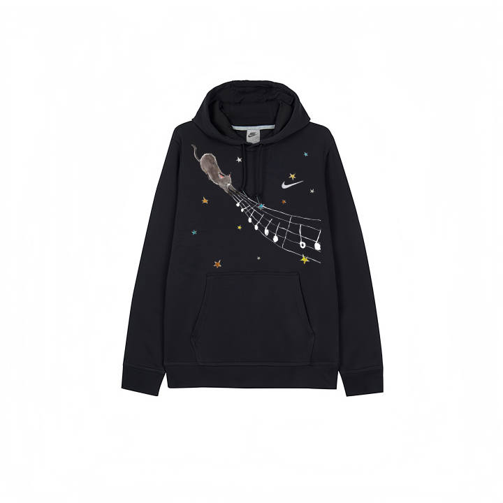 Nike Nike Sweatshirts Men's Black Hooded Thickened Other