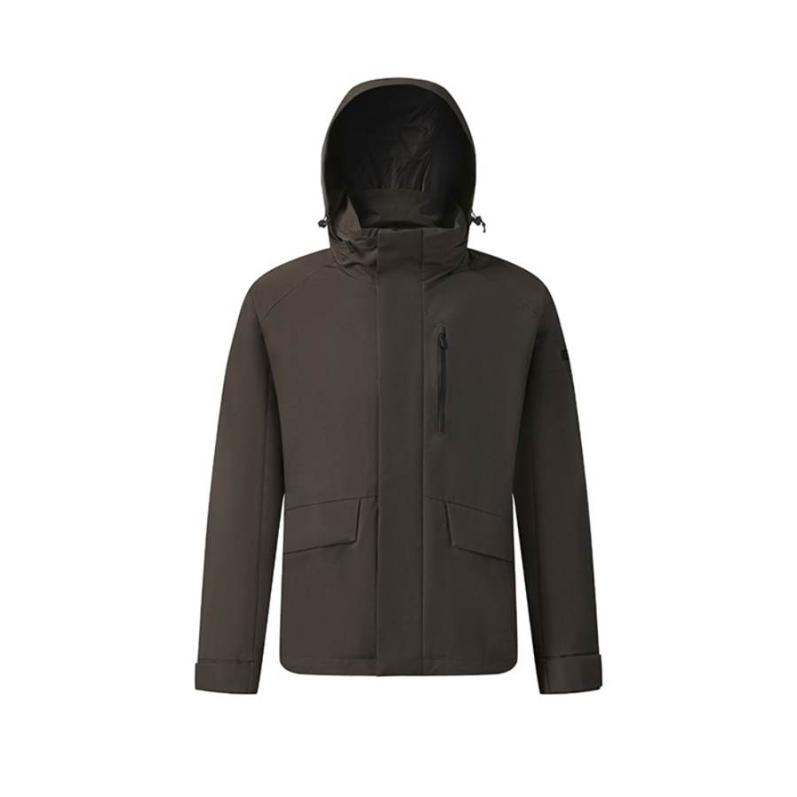 FILA Jackets Men's Red Sandalwood Umber Hooded Moderate Other