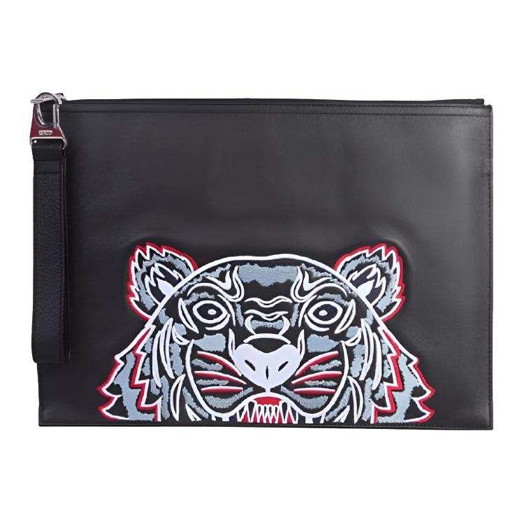 KENZO KENZO Leather Clutch Men's Black
