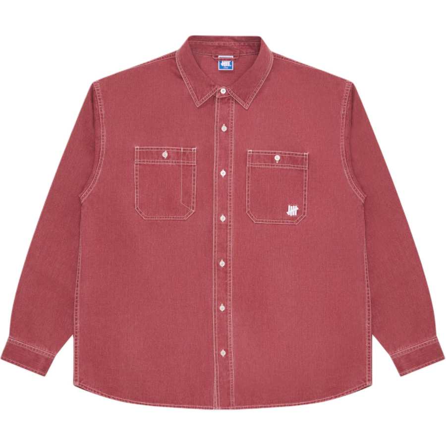 UNDEFEATED UNDEFEATED Shirts Unisex Lapel Moderate Denim