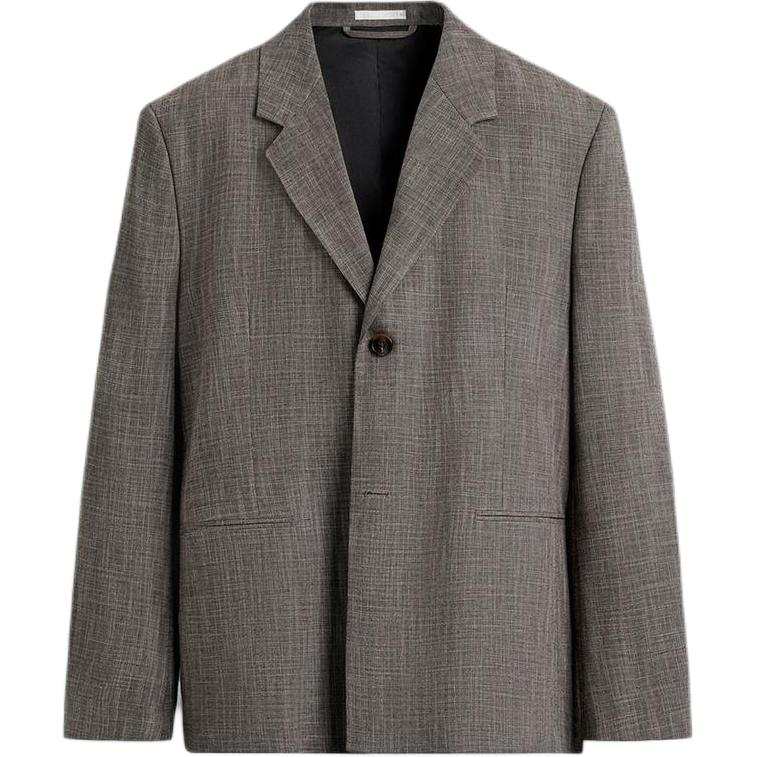 ZARA Business Suits Men's Light Brown Suit Collar Moderate Business Suit
