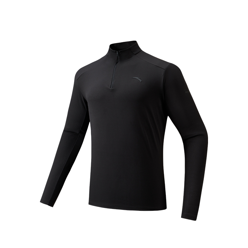 ANTA Anta Variety Training Collection Solid Color Minimalist Style Casual Fleece Lined Versatile Stand Collar Long Sleeved