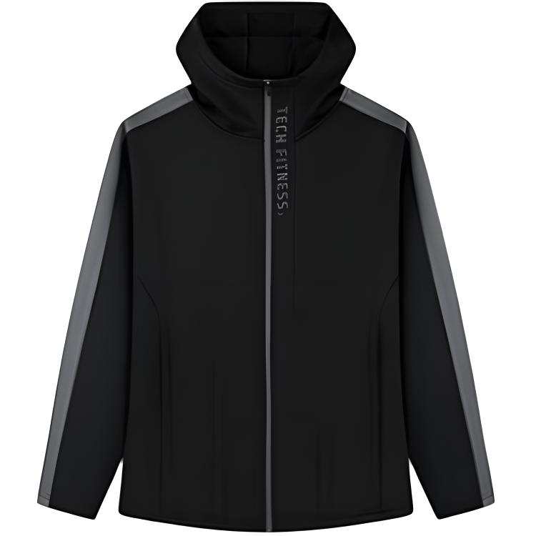 361° Jackets Men's Super Black/Gravel Gray Hooded Thickened Other