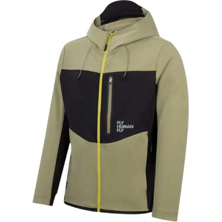 HOKA ONE ONE Jackets Men's Wild Mushroom Color Hooded Fleece Lined Soft Shell