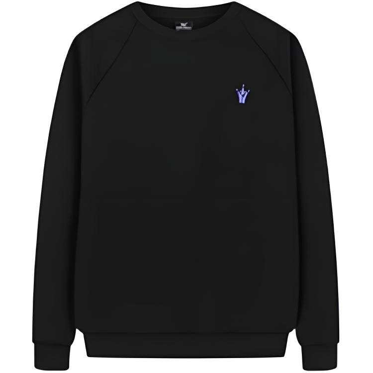 361° Sweatshirts Men's Super Black Crew Neck Thickened
