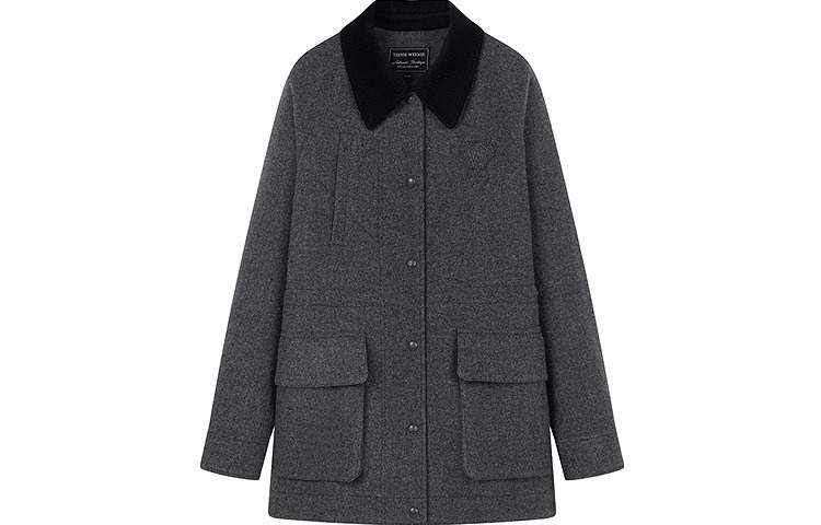 Teenie Weenie Coats Women's Gray Lapel Moderate