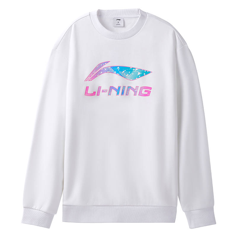 Li-Ning Li Ning Sweatshirts Unisex White Crew Neck Moderate