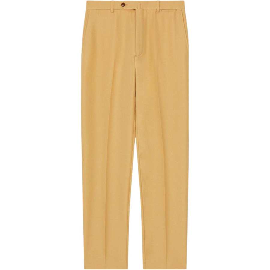 KENZO Casual Pants Men's Khaki Moderate Straight Fit Pants