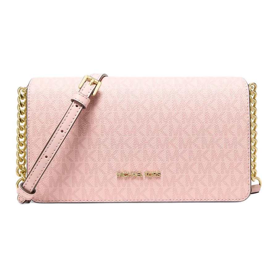 MICHAEL KORS Jet Set Artificial Leather Crossbody Bags Medium Women's Pink Blush