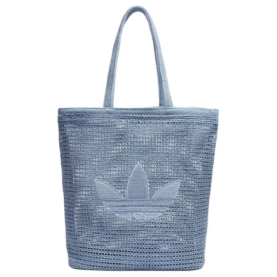 Adidas Originals Trefoil Recycled Polyester Tote Bag, Shopping Bag, Shoulder Bag Women's Blue